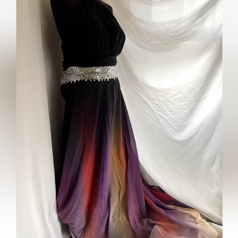 Rainbow Gown with sequins; absolutely gorgeous! Size 14